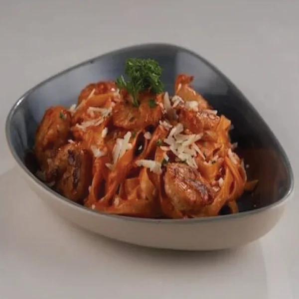 Tagliatelle Shrimp Pink Pasta