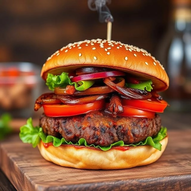 Spicy Lamb Burger 